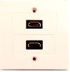 Dr.HD Wall plate 2xHDMI, square shape