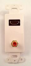 Dr.HD Wall plate accessory 1xHDMI, 1xRCA