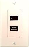 HDMI-������� Dr.HD Wall plate 2xHDMI, rectangle shape